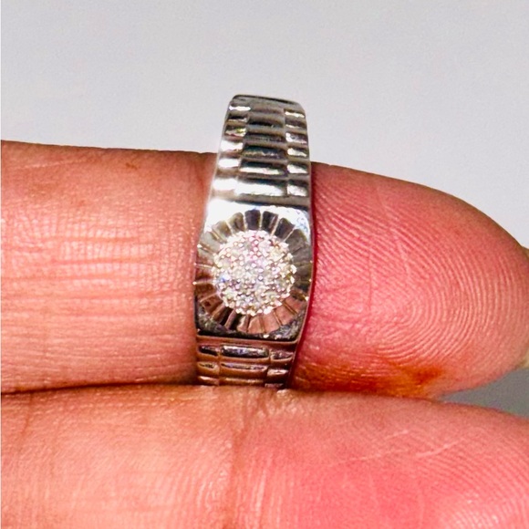 Real diamond men’s Rolex style Ring custom band, natural diamond, FREE appraisal - Picture 4 of 5